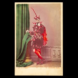 Studio portrait of a man in costume as Mephistopheles. Melbourne, c.1867.