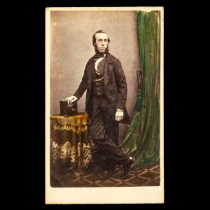 Self-portrait of the photographer, and of a young woman (possibly his wife). Melbourne, c.1865.