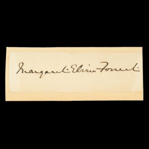 Lady Margaret Elvire Forrest, botanical illustrator: cut signature (Western Australia, c.1890).