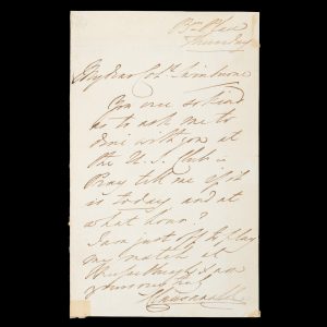 [GOLF] 20th Chief of Clanranald: autograph letter signed, mentioning his "match" at the Musselburgh links. Edinburgh, c.1840.